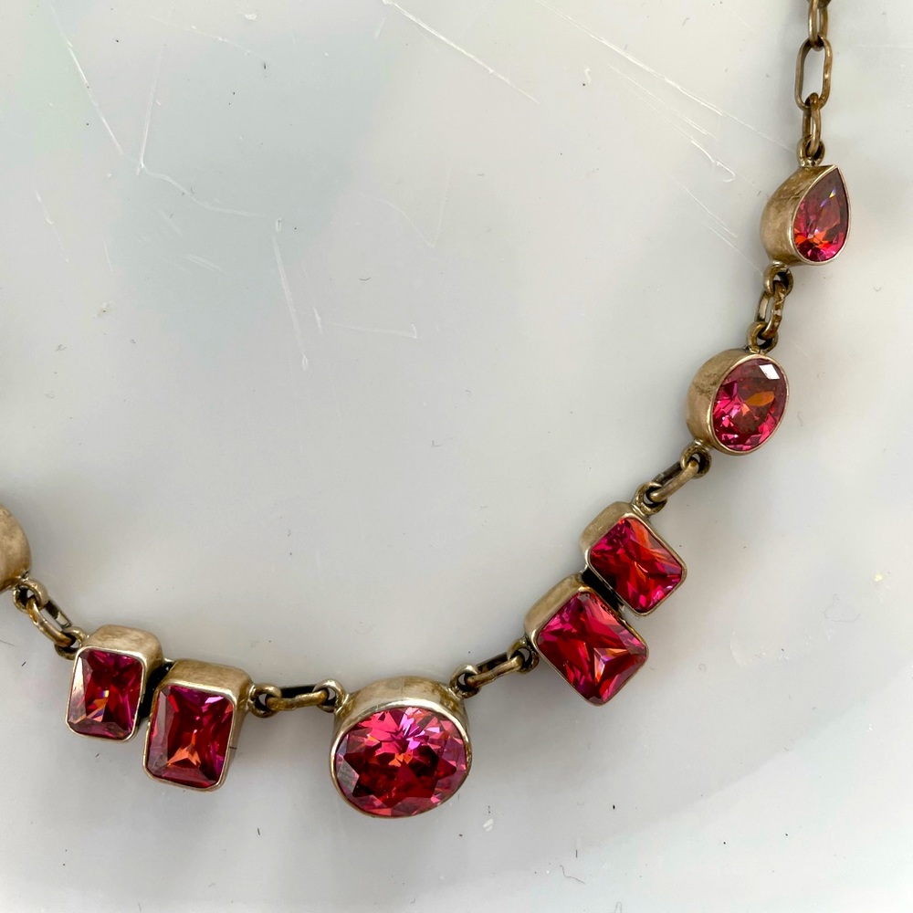 Gorgeous pink topaz necklace